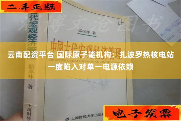 云南配资平台 国际原子能机构：扎波罗热核电站一度陷入对单一电源依赖